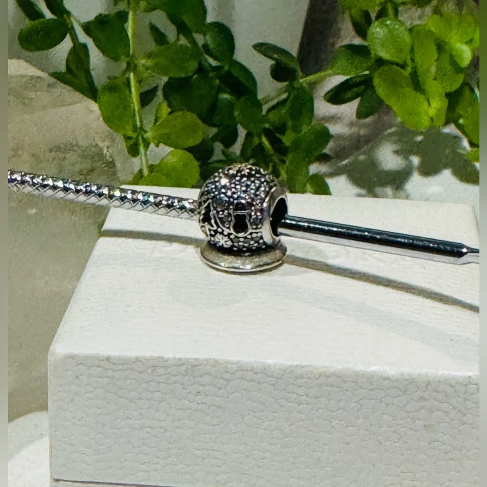 Authentic Pandora Retired Black Friday Wonderland Snow Globe S925 Ale 14K Gold - Picture 11 of 12